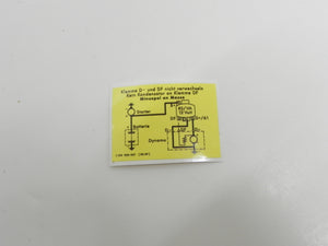 (New) Late 356/912 Voltage Regulator Decal - 1964-69