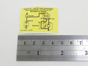 (New) Late 356/912 Voltage Regulator Decal - 1964-69