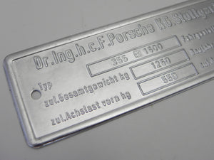 356 B Chassis ID Plate - 1960-63