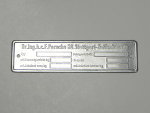 Blank Chassis ID Plate