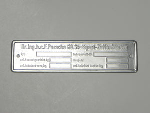 (New) Blank Chassis ID Plate