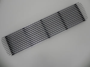 (New) 911 Silver 5 Bar Engine Lid Grille with Black Mesh - 1969-71