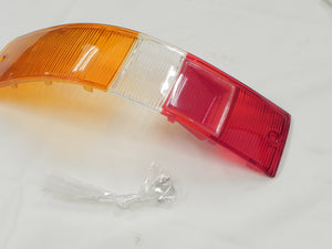 (New) 911/912 Left Side Euro Amber/Red/White Tail Light Lens - 1965-68