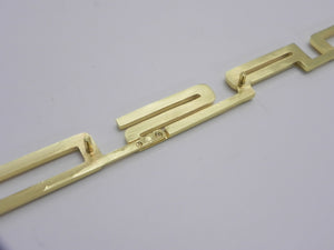 (New) 911/912 Gold One-Piece 'Porsche' Engine Lid Logo - 1965-66