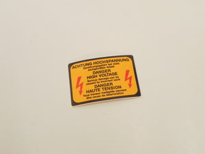 (New) 911 930 CDI Box Danger High Voltage Decal - 1975-77