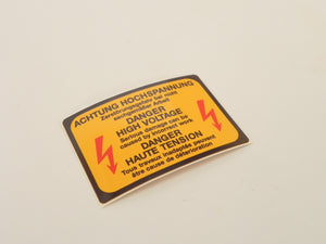 (New) 911 930 CDI Box Danger High Voltage Decal - 1975-77