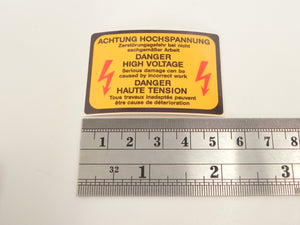 (New) 911 930 CDI Box Danger High Voltage Decal - 1975-77
