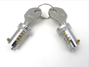 (New) 356 AT2/B/C Left and Right Door Lock Cylinders with Keys - 1957-65