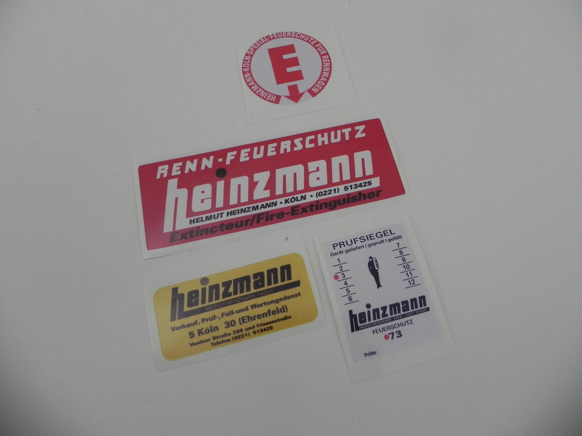 (New) Heinzmann Fire Bottle System Decal Set