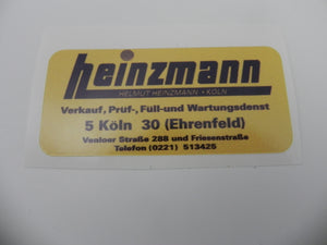 (New) Heinzmann Fire Bottle System Decal Set