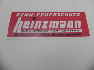 (New) Heinzmann Fire Bottle System Decal Set