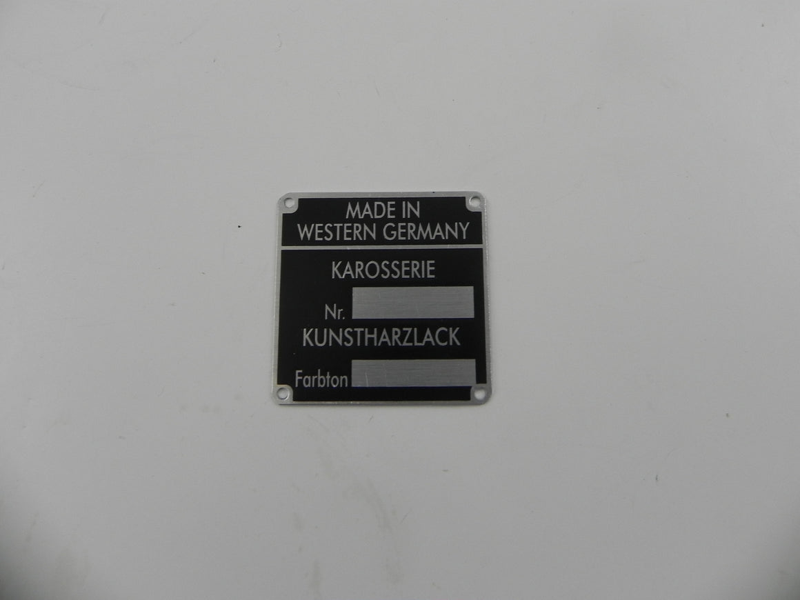 (New) Original Porsche 911/912/914-6 Paint Plate - 1965-70