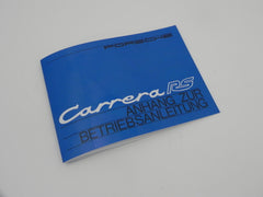 ポルシェ オーナーズマニュアル本国(ドイツ)911turboCarrera930 ポルシェ 911(Type930) Targa/RennSport/Gulfblue/右H