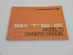 (New) 911 T/E/S Owners Manual - 1973