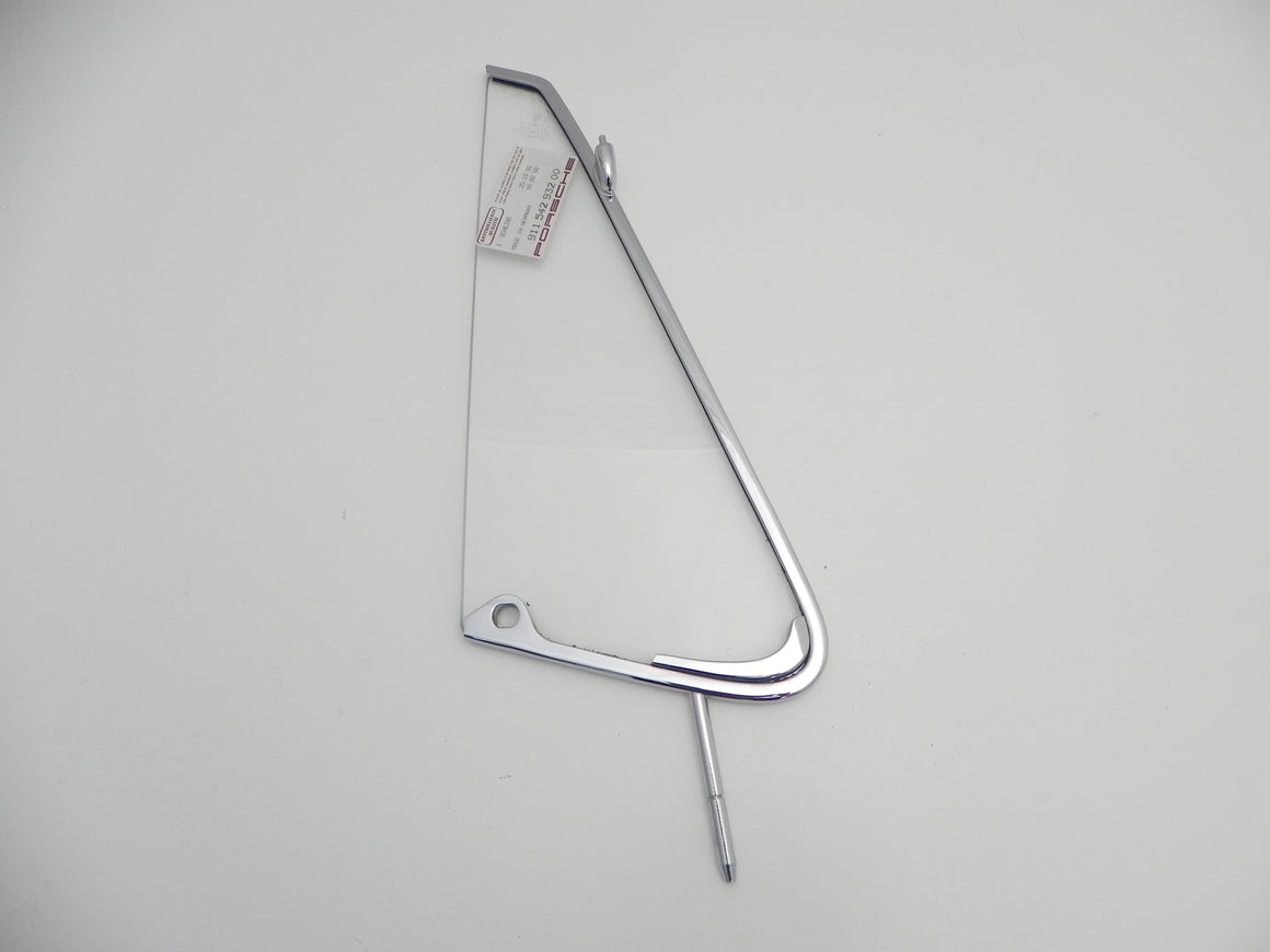 (NOS) 911 Targa Passenger's Side Vent Window Glass w/ Frame - 1967-76