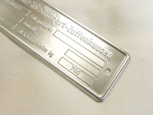 356 Carrera GS 1500 Chassis ID Plate