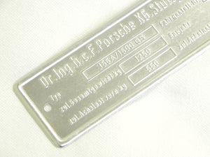 (New) 356 Carrera GS 1600 Chassis ID Plate