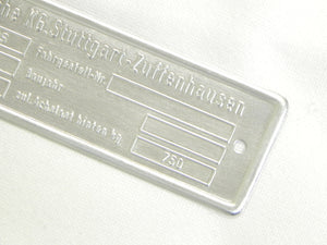 356 Carrera GS 1600 Chassis ID Plate