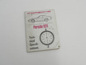 (Used) 924 Technical Specification Booklet - 1976-81