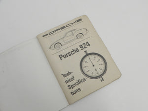 (Used) 924 Technical Specification Booklet - 1976-81