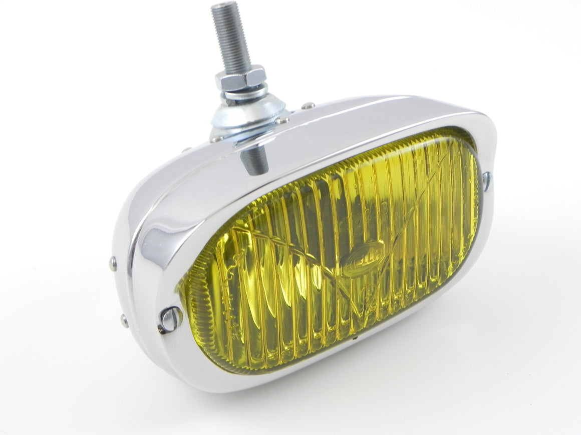 (New) Hella 128 Fog Light with Yellow Lens 6v H3 Bulb - 1960-68