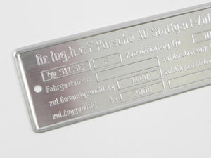 (New) 911 SC F RS RSR 2.7/2.8 Chassis ID Plate - 1973