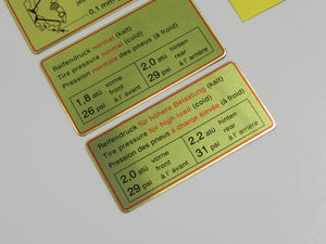 (New) 911 Red Bordered Engine Bay Decal Set - Late 1965 to 66