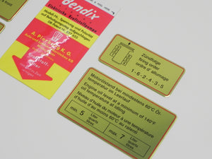 (New) 911 Red Bordered Engine Bay Decal Set - Late 1965 to 66