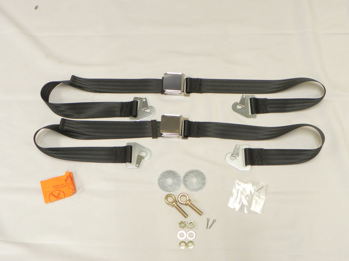 (New) 356/911/912 Front Lap Seat Belt Kit - 1950-67