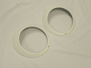 (Used) 911/912/930 Pair of White Sealed Beam Headlight Rims - 1968-86