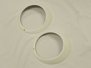 (Used) 911/912/930 Pair of White Sealed Beam Headlight Rims - 1968-86