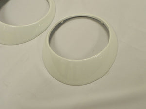 (Used) 911/912/930 Pair of White Sealed Beam Headlight Rims - 1968-86