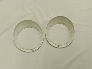 (Used) 911/912/930 Pair of White Sealed Beam Headlight Rims - 1968-86