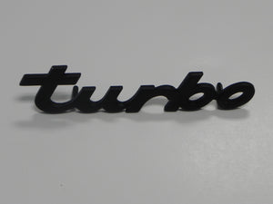(New) Black Script Emblem: "Turbo" - 1976-77