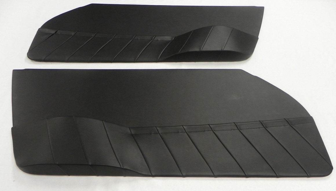 (New ) 911/912 Black Leatherette Door Panel Set - 1965-67