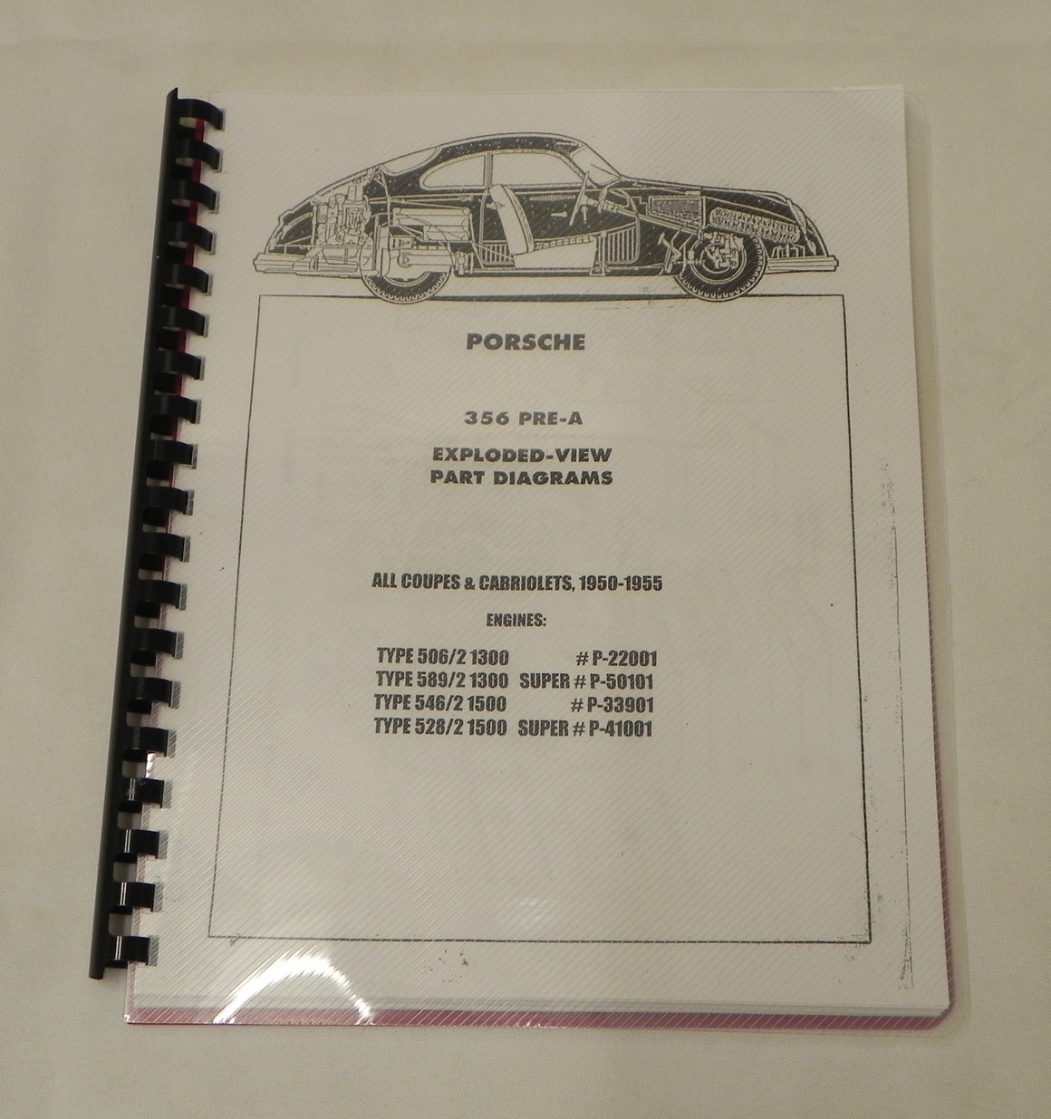 (New) 356 Pre-A Exploded View Parts Diagram Booklet - 1950- 55