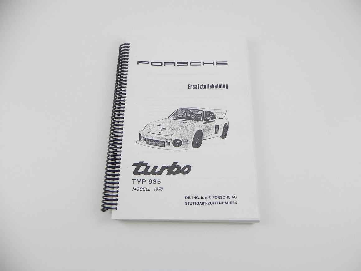 (New) Porsche 935/78 Spare Parts Catalog