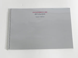 Porsche 911 Carrera Factory Original Owner's Manual