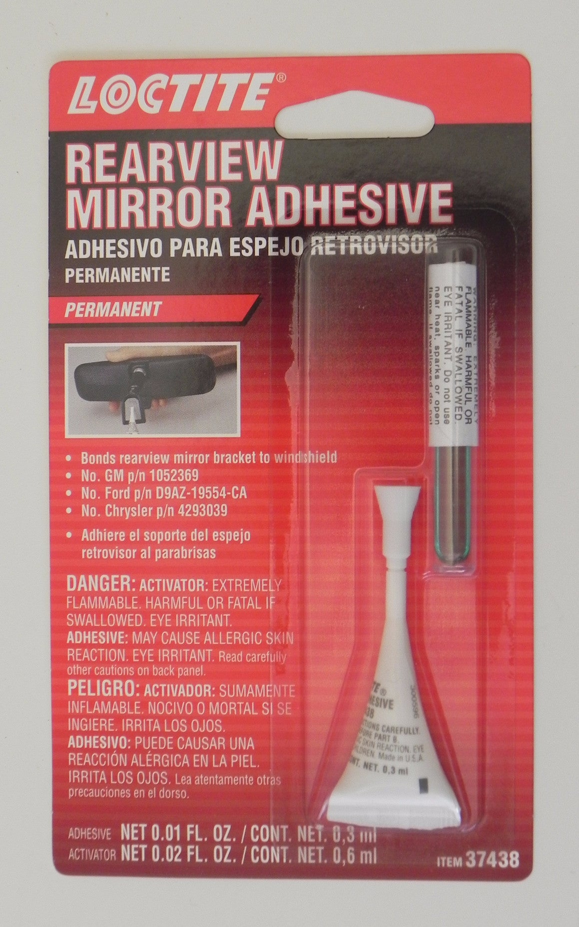 New) Loctite Rear View Mirror Adhesive - AASE Sales