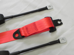 (New) 911/912/930 Pair of Red or Black Front Non-Retractable Seat Belts - 1965-93