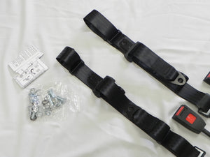 (New) 911/912/930 Pair of Red or Black Front Non-Retractable Seat Belts - 1965-93