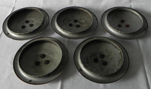 (Used) 356 C/911/912 Lemmerz Hub Cap 5 Piece Set Date 4/63