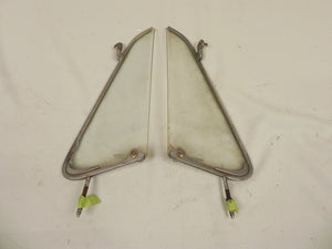 (Used) 911/912 Coupe Pair of Sekurit Vent Window Clear Glass Assemblies - 1965-67