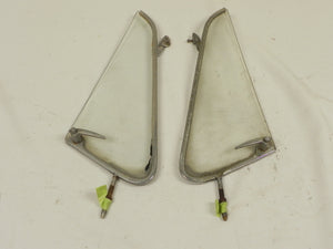 (Used) 911/912 Coupe Pair of Sekurit Vent Window Clear Glass Assemblies - 1965-67