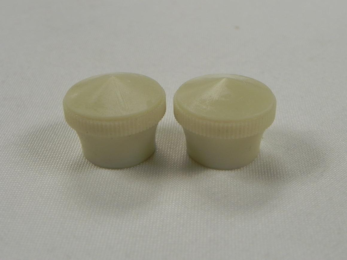 (New) 356 Pre-A Pair of Quarter Window Latch Crown Knobs, Large Ridge