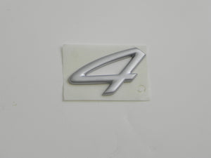 (New) 911 Carrera Silver "4" Emblem - 1999-04