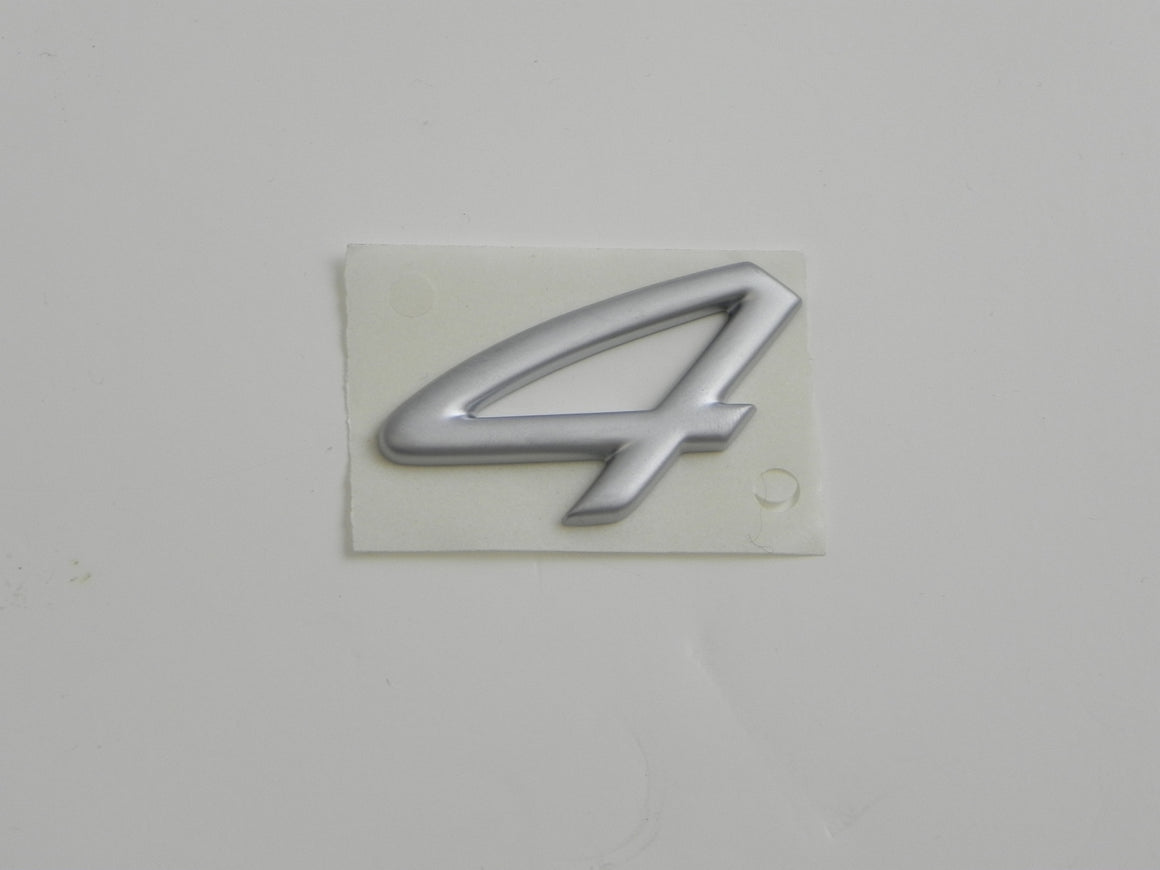 (New) 911 Carrera Silver "4" Emblem - 1999-04