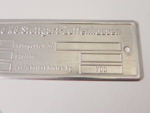 356 C Chassis ID Plate - 1964-65