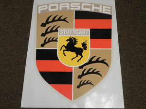 (NOS) Large Porsche Crest Dealer Decal