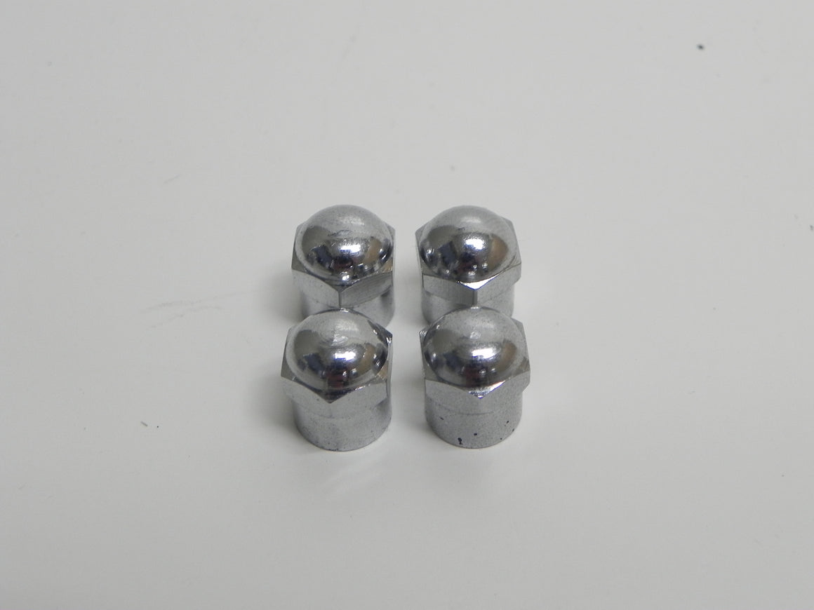 (Used) Set of 4 Chrome Valve Stem Caps